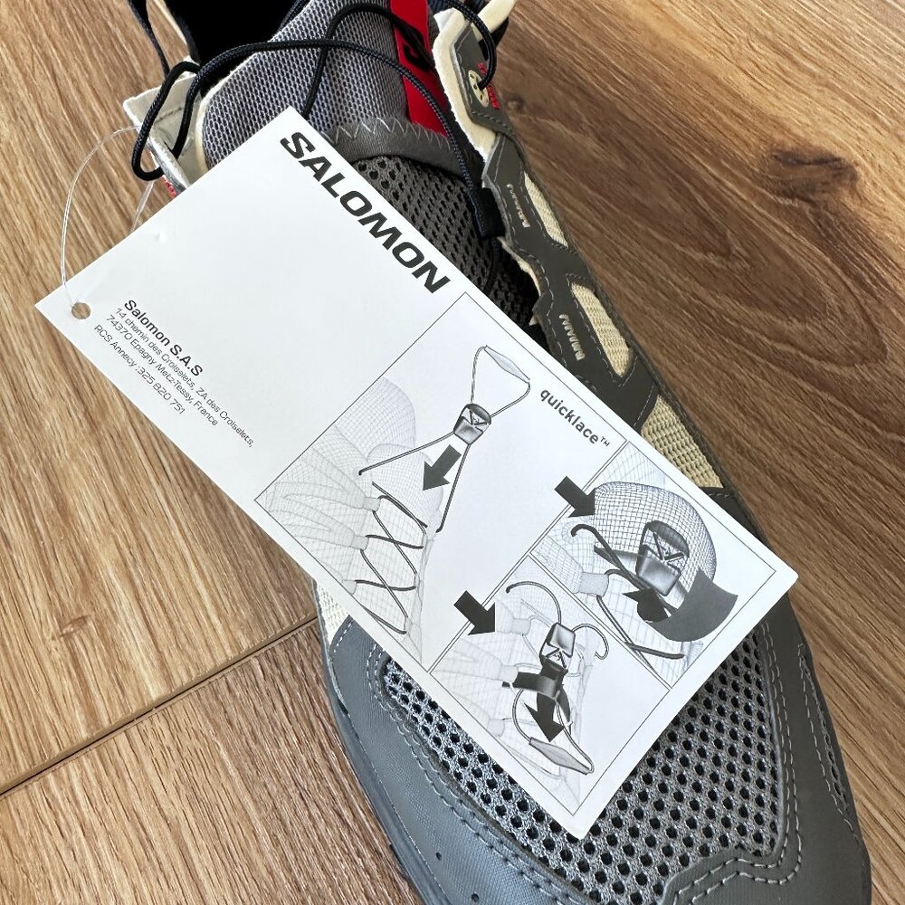 NEW Salomon TECHAMPHIBIAN 5 Men's Water Shoes Size 9.5 Pewter/Moth/Fiery Red - Picture 10 of 15